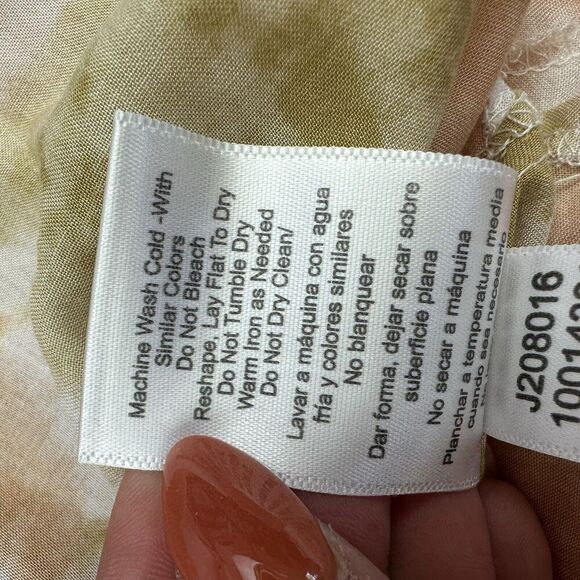 LASCANA By Venus Maxi Dress Tie Dye 3/4 Sleeve Boho Oversized Flowy Slits Sz L - Picture 13 of 16